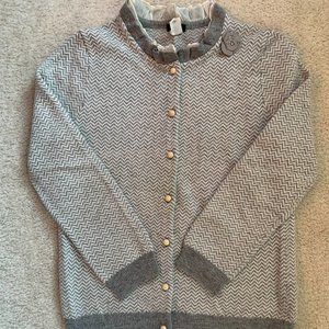 J. Crew Dream Ruffle Herringbone Cardigan, Size XS